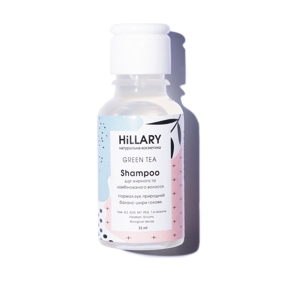 SAMPLE Natural shampoo for oily and combination hair Hillary GREEN TEA Shampoo, 35 ml