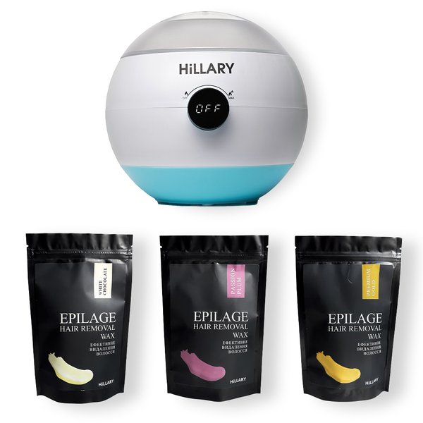 Voskoplav digital + Set of pellets for hair removal Hillary Epilage Trio