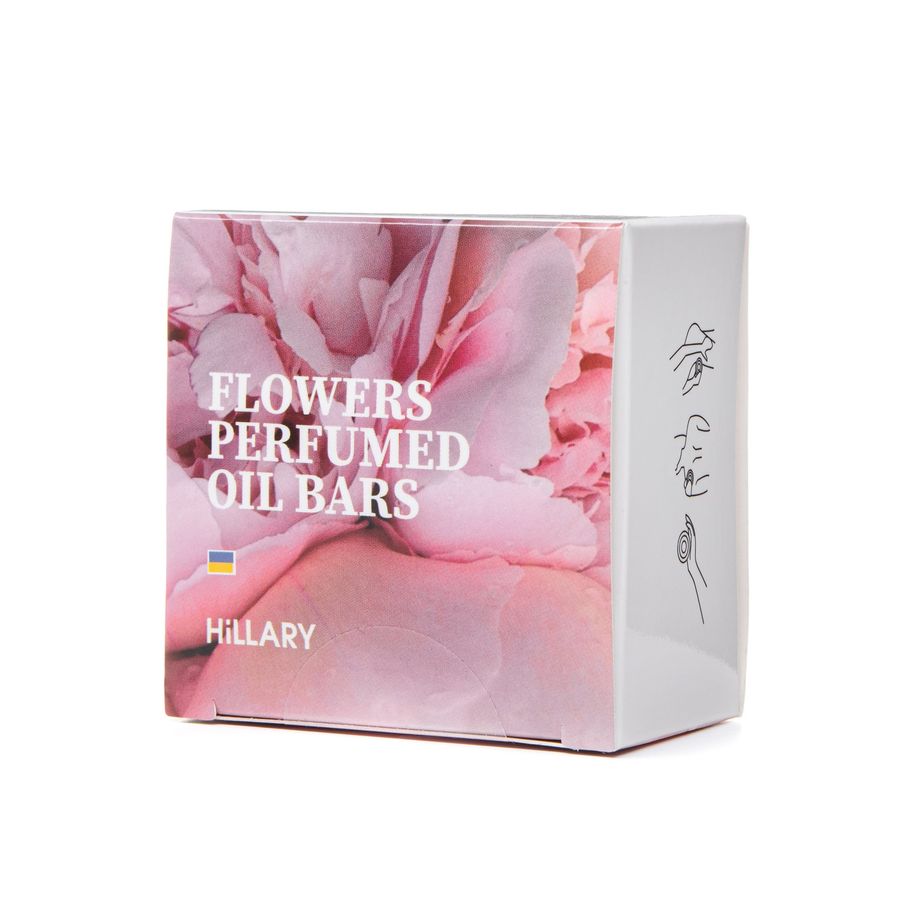 Твердый парфюмированный крем-баттер для тела Hillary Perfumed Oil Bars Flowers, 65 г - фото №1