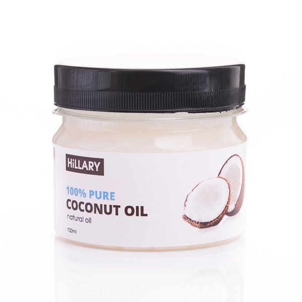 Рафинированное кокосовое масло Hillary 100% Pure Coconut Oil, 100 мл - фото №1