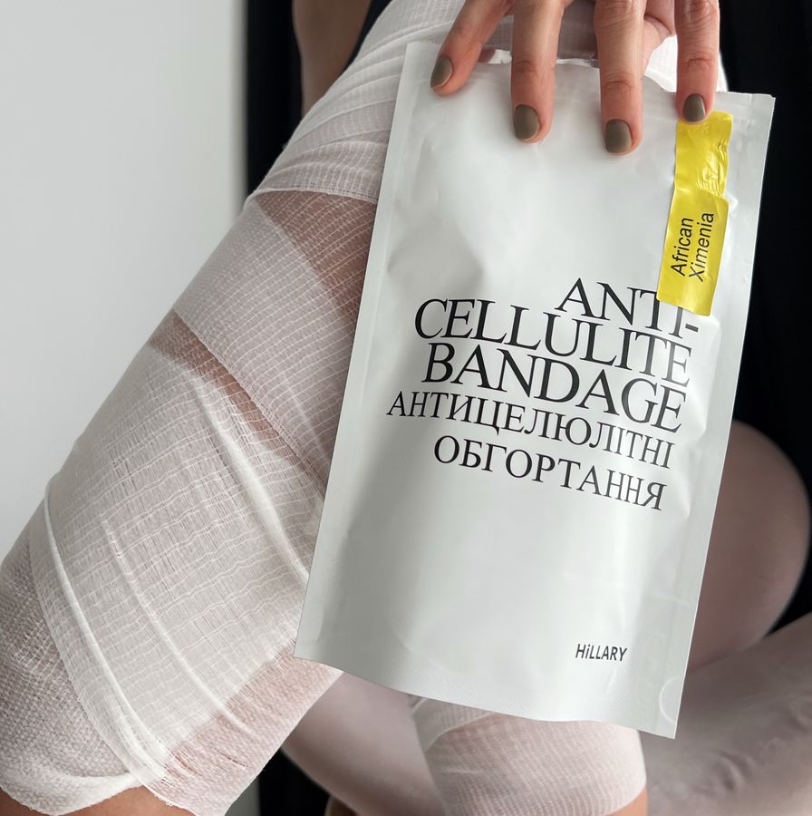 Антицеллюлитные обертывания с маслом ксимении Hillary Anti-cellulite Bandage African Ximenia - фото №1