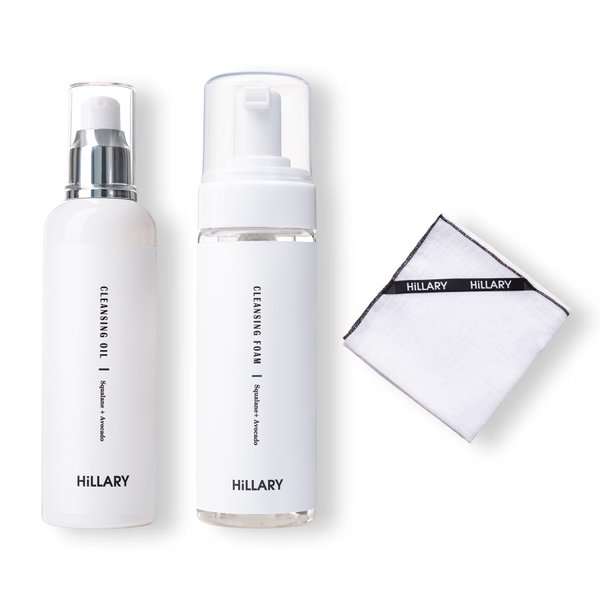 Набор для 2-этапного очищения сухой и чувствительной кожи Hillary Double Dry Skin Cleansing - фото №1