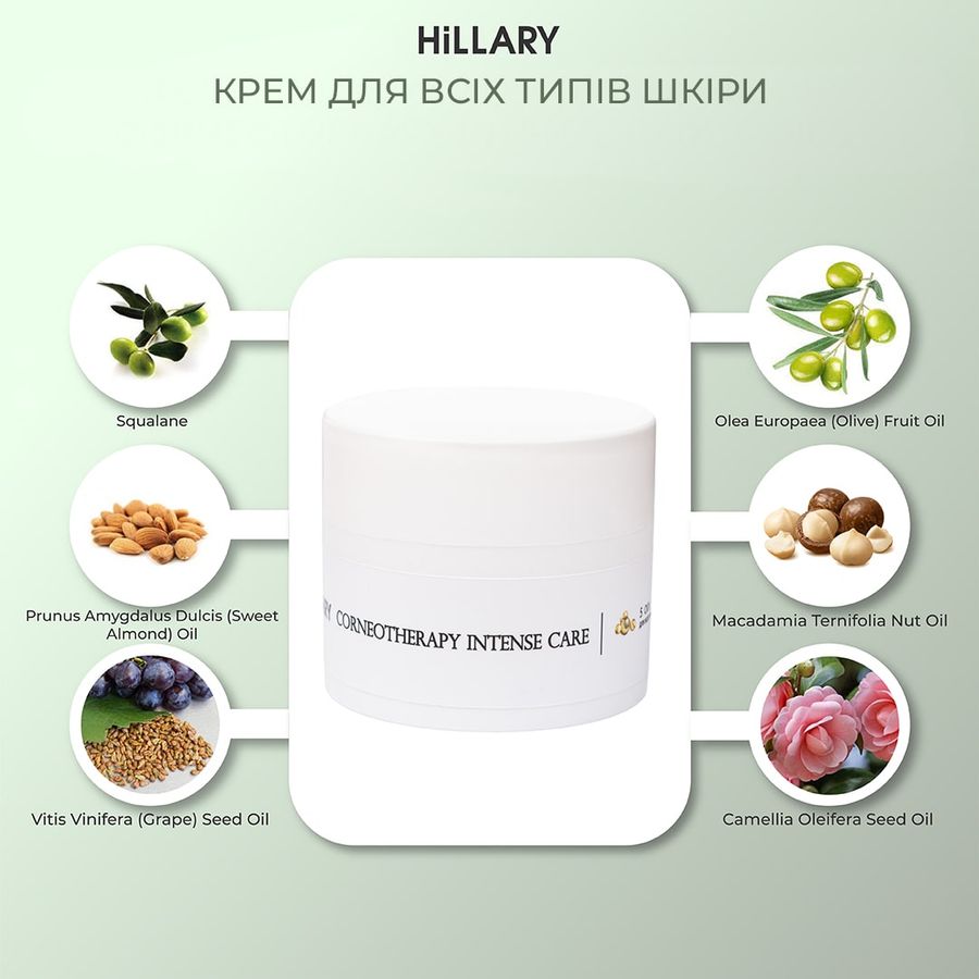 Cream for all skin types Hillary Corneotherapy Intense Сare 5 oil’s, 50 ml