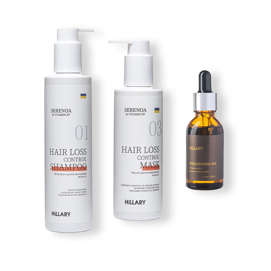 Anti Hair Loss Shampoo & Mask + Organic Unrefined Macadamia Oil