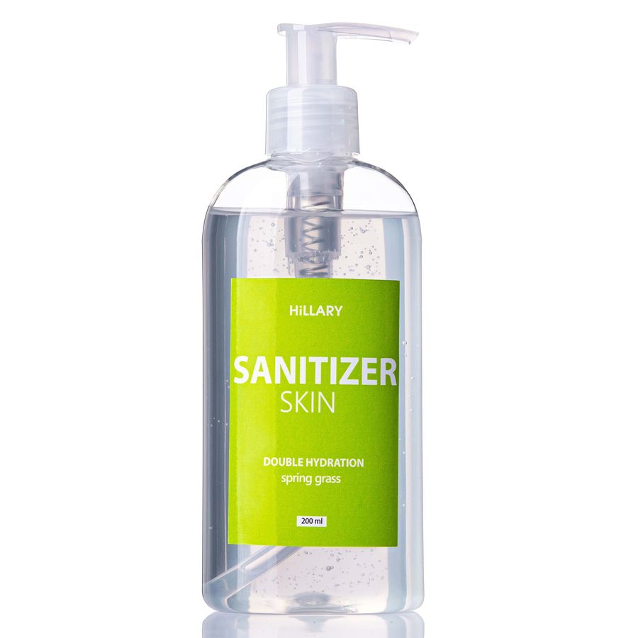 Antiseptic Sanitizer Hillary Skin SANITIZER DOUBLE HYDRATION spring grass, 200 ml