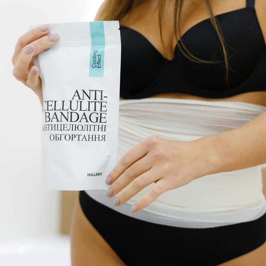 The course of cooling anti-cellulite body wraps Hillary Anti-Cellulite Pro (6 pack) + Anti-cellulite oil Grapefruit Hillary Grapefruit