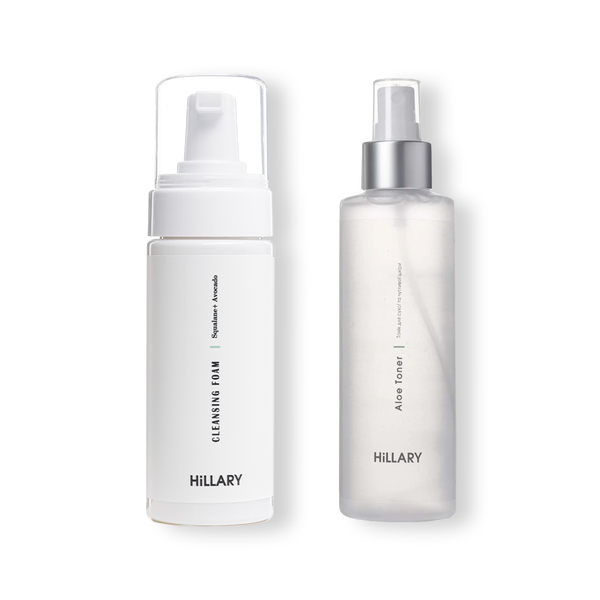 Hillary Toning and Cleansing Foam + Tonic for dry skin