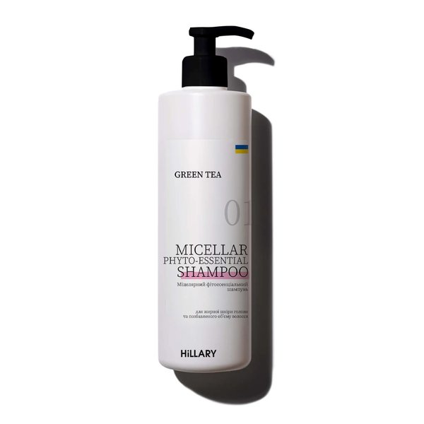 Hillary Green Tea Micellar Phyto-essential Shampoo, 500 ml