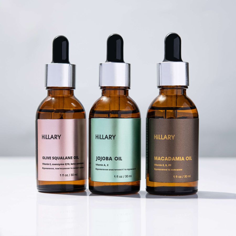 Set of natural oils for face and hair Natural Oil Trio
